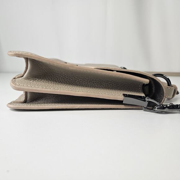 BOTKIER Leather Crossbody Valentina Flap Bag Color Wheat NWOT - Picture 4 of 16